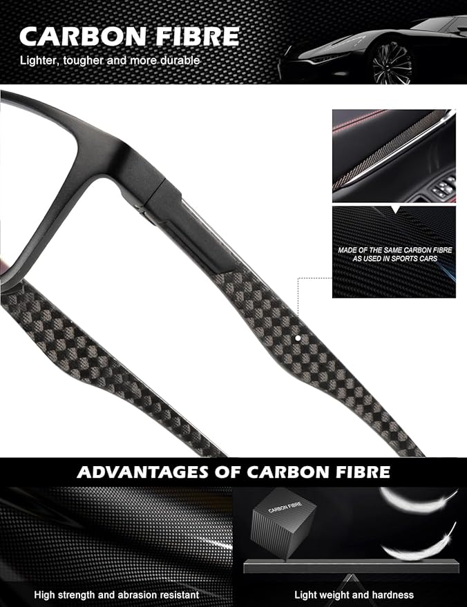ANYLUV Reading Glasses Men Women Blue Light Blocking, Premium Mens Reading Glasses Al-mg Frame with Spring Hinge Anti Glare