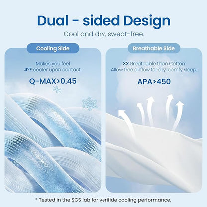 Cozy Bliss Deluxe Dual-Sided Cooling Comforter Queen Size, Ultra-Soft Lightweight Breathable Silky Cooling Blankets with Q-Max>0.45 for Bedroom, Hot Sleepers & Night Sweats, Khaki, 90"x90"