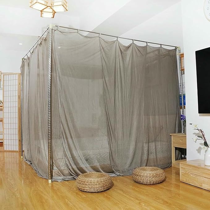 EMF Shielding Canopy,Anti Radiation Bed Net Canopy Made by Silver Coated Mesh Radiation for WiFi Router Guard Shielding Rate 99.99%