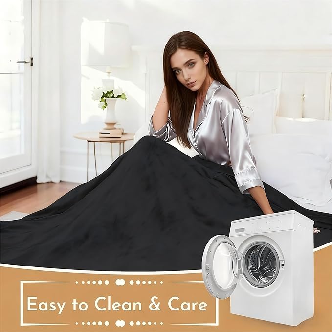 Electric Heated Blanket 72"x84" Full Size Flannel Heated Blanket, Cozy & Warm for All Night, 5 Heat Settings & 10 Hours Auto Off, Machine Washable, Iron Grey
