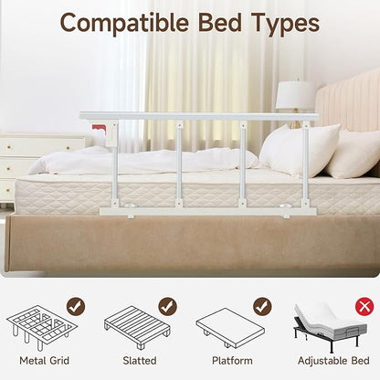 WAYES Bed Rails for Elderly Adults (34" x 16"), Foldable Bed Side Rails for Full, Queen, King Size Bed, Safety Guard, Durable, Tool-Free Assembly