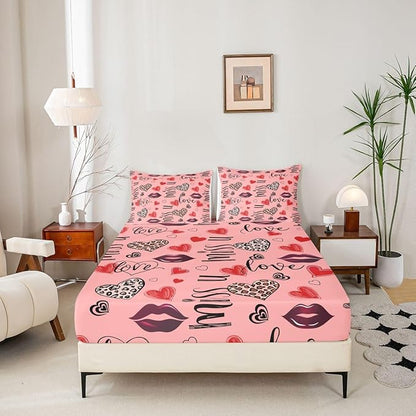 Tree of Life Kids Queen Size Fitted Sheet,Aesthetic Stained Glass Leaves Boys Girls Bed Sheets,Nature Plant Abstract Room Decor,Colorful Bedding Set,2 Pillowcases(No Flat)