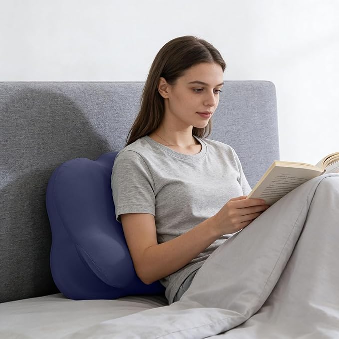 Ergonomic Adjustable Cervical Memory Foam Pillow - Cloud-Like Support, Breathable Cooling Pillowcase, Orthopedic Neck Pain Relief for Side/Back/Stomach Sleepers Home, Bedroom & Travel (Dark Blue)
