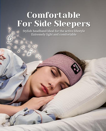 Perytong Sleep Headphones Wireless, Bluetooth Sports Headband Headphones with Ultra-Thin HD Stereo Speakers Perfect for Sleeping,Workout,Jogging,Yoga,Insomnia, Air Travel, Meditation (Purple)