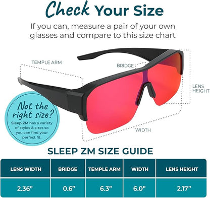 100% Fitover Blue Light Blocking Glasses - Better Sleep Eye Strain Protection - Computer Gaming Women Men