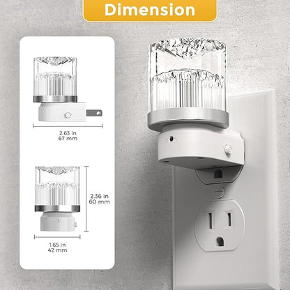 L LOHAS LED Night Light, Night Lights Plug into Wall with 10 Color Change RBG Nightlight Plug in Wall, Built in Dusk to Dawn Sensor for Hallway, Bathroom, Rooms