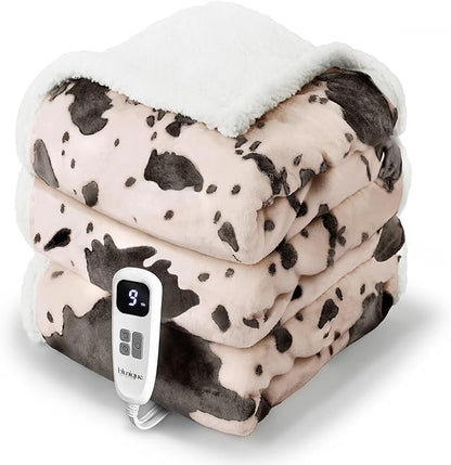 Heated Blanket Full Blanket - Fast Heating Electric Blanket, Soft Flannel Heated Full with 4 Time Settings,10 Heating Settings, Warm Gifts for Women & Mom & Grandma(72"x84"Light Coral)