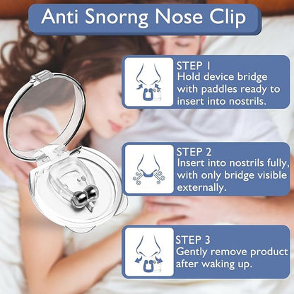 Nose Magnet for Breathing Nasal, Anti Snoring Devices for Deep Sleep, Effective Anti - Snoring Nose Clip for Men and Women