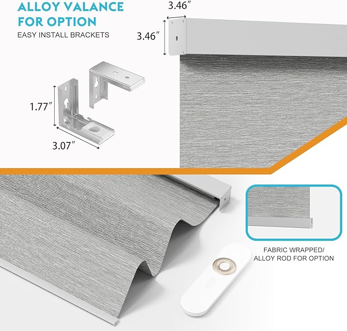 Motorized Blinds with Remote, Smart Blind Roller Shades Compatible with Alexa, Durable Rechargeable Battery Solar Power Electric Window Blinds Motorized Shades Customized Size (Luxury-Grey)