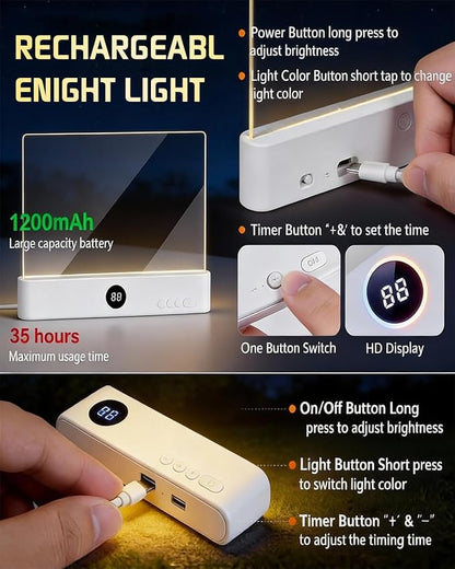 Book Light for Reading at Night Rechargeable Booklights Flat Smart LED Page Glow up Full Bookmark in Bed Loght Portable Panel Lamp Best Full Screen Luz Para Leer Libros De Noche Shelf