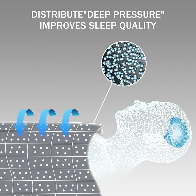 Blue Weighted Blanket for Adults 12lbs, 60"x80", Queen Size Cooling Heavy Throw Blanket for 110-130lbs, Microfiber Soft Thick Big Blankets Weighted Comforter Gift for Sleeping