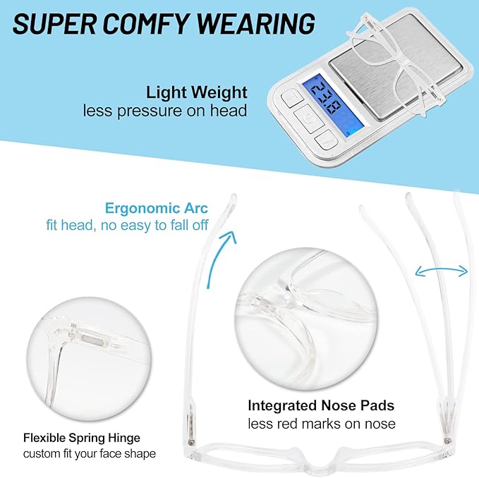 4 PACKS Blue Light Blocking Reading Glasses Women 1.0 1.25 1.5 1.75 2.0 2.25 2.5 2.75 3.0 3.5 4.0 5.0 6.0