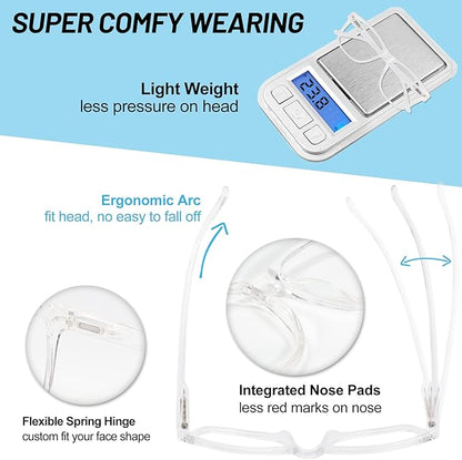 4 PACKS Blue Light Blocking Reading Glasses Women 1.0 1.25 1.5 1.75 2.0 2.25 2.5 2.75 3.0 3.5 4.0 5.0 6.0