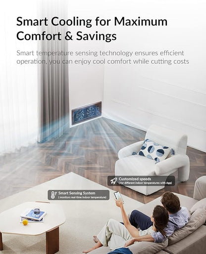 Super Quiet Register Booster Fan for 4" x 12" Register Holes, Smart Register Vent with Dual Intelligent Thermostat and WIFI App Control, Heating Cooling AC Vent Fan (ORB)