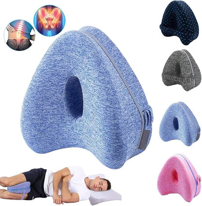 Leg Pillow, Knee Pillow for Side Sleepers, Alignment Pillows for Side Sleepers, Leg Pillows for Sleeping, Knee Cushion for Sleeping Relieving Leg, Back, Knee Pain (Blue)