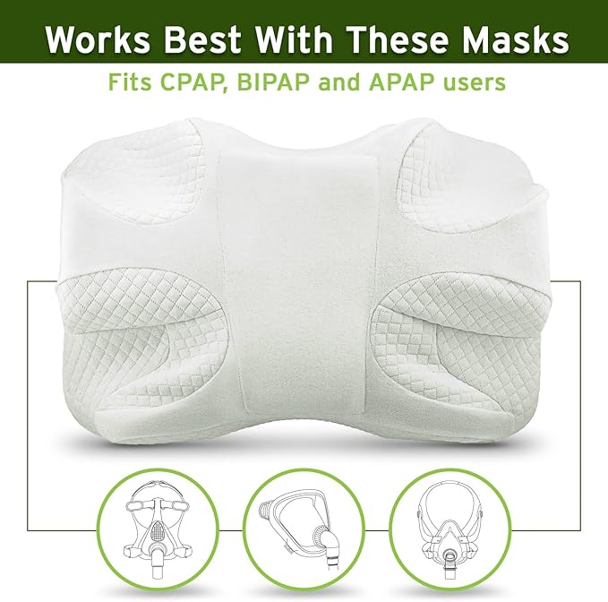 EnduriMed CPAP Pillow for Side Sleeping - Adjustable Memory Foam CPAP Pillows for Side & Back Sleepers - Eligible for Better Sleep with CPAP Machine