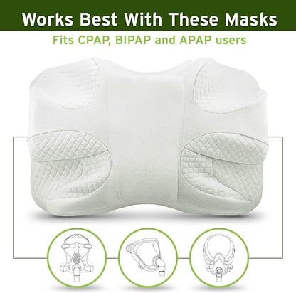EnduriMed CPAP Pillow for Side Sleeping - Adjustable Memory Foam CPAP Pillows for Side & Back Sleepers - Eligible for Better Sleep with CPAP Machine