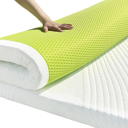 4 Inch Queen Firm Mattress Topper, Extra Firm Memory Foam Bed Topper for Pain Relief, Cooling Gel-Infused & Removable Cover, CertiPUR-US & Oeko-Tex Certified