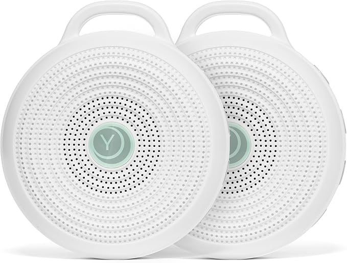 Yogasleep Rohm Portable White Noise Sound Machine (2 Pack) 3 Soothing Natural Sounds & Volume Control, Sleep Therapy for Adults & Kids, Noise Cancelling for Office Privacy & Meditation