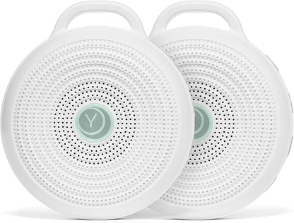 Yogasleep Rohm Portable White Noise Sound Machine (2 Pack) 3 Soothing Natural Sounds & Volume Control, Sleep Therapy for Adults & Kids, Noise Cancelling for Office Privacy & Meditation
