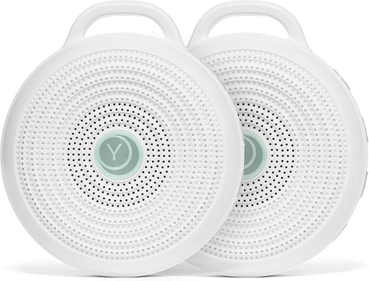 Yogasleep Rohm Portable White Noise Sound Machine (2 Pack) 3 Soothing Natural Sounds & Volume Control, Sleep Therapy for Adults & Kids, Noise Cancelling for Office Privacy & Meditation