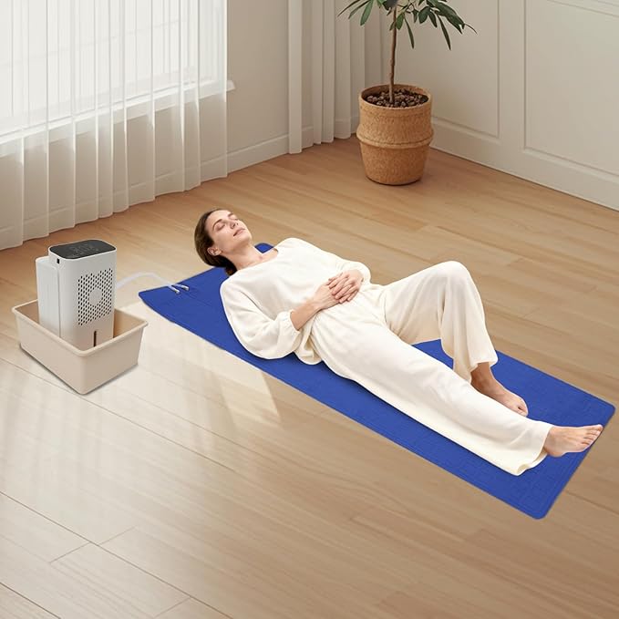Cooling Water Mattress Pad,Bed Cooling System, Ultra Quiet Portable Air Cooler w/Air Purifier & Timer for Bedroom, Summer Sleep Comfort