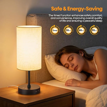NIORSUN Light Therapy Lamp,10000 Lux Sun Lamp with Remote,3 Color Temperatures & Stepless Dimming,Happy Sunlight Lamp with USB C & A Ports,UV-Free Full Spectrum Light for Home,Office