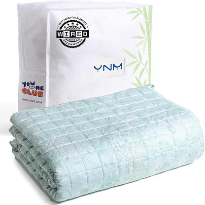 YnM King Size Cooling Weighted Blanket for Adults (88x104 Inches, 30 Pounds, Spearmint Green), Perfect for Hot Sleepers with Cooling Rayon, Heavy Bed Blanket for Couple on Queen or King Bed