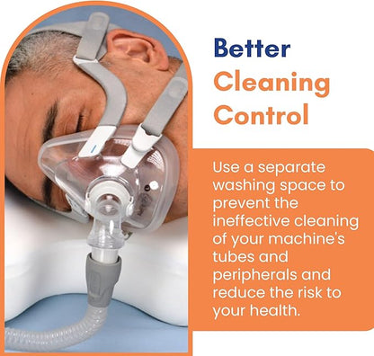 Wash Basin - Dedicated Washing Basin for Device Hoses and Accessories, Offers Complete Cleaning Control, Prevents Cross Contamination, Easy to Use