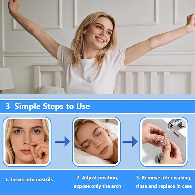 Anti Snoring Devices(8 Pack),Silicone Magnetic Stop Snoring Solution,Anti Snoring Nose Clip,Effective to Relieve Snoring,Snoring Devices for Men and Women,Clear