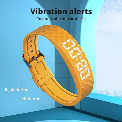 Vibrationswecker Armband | Vibrating Alarm Wristband, Silent Alarm Watch, Wrist Alarms Clock, Gentle Vibration Wakeup Watch, Vibrating Wrist Clock for Deep Sleepers/Hearing