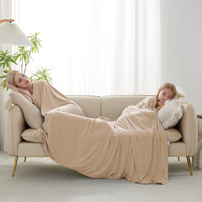 Marchpower Arc-Chill Cooling Blanket for Hot Sleepers Queen Size, Double-Sided Design Japanese Cooling Fiber Absorbs Body Heat, Lightweight Soft Cold Blanket for Summer Sleeping Bed
