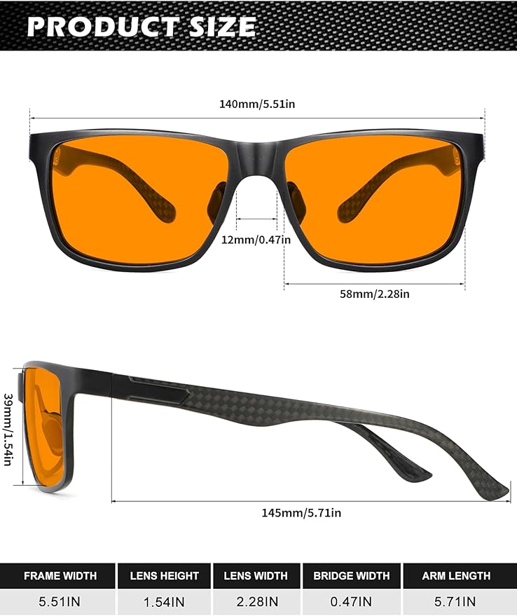 ANYLUV Blue Light Blocking Glasses Men Computer Gaming Glasses Lightweight Al-Mg Metal Anti Eyestrain Eye Protection