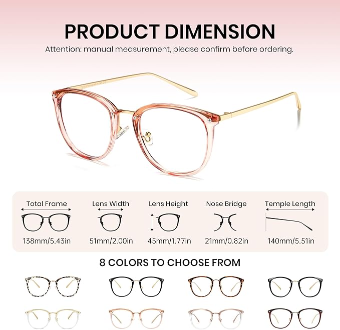 Cyxus Blue Light Glasses for Woman, Fashion Computer Glasses on Office Reduce Eye Strain Anti Migraine for Working Reading