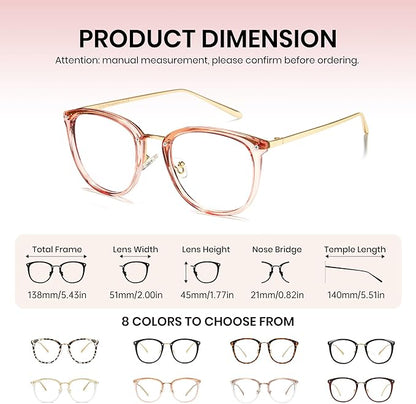 Cyxus Blue Light Glasses for Woman, Fashion Computer Glasses on Office Reduce Eye Strain Anti Migraine for Working Reading