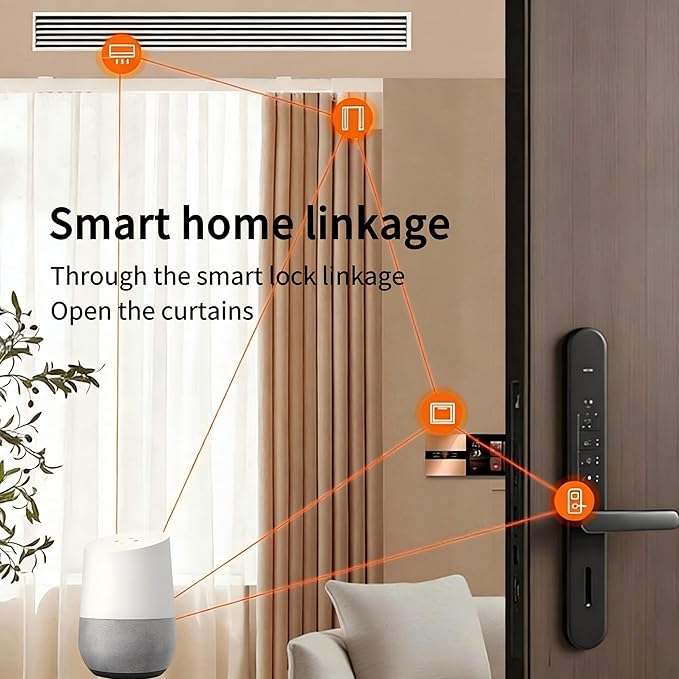 Wifi Motor with Plug for Smart Curtain Track System, Automatic Ceiling Curtain Opener, Motorized Curtains with App, Voice, Remote Control, Compatible with Alexa,Google and Siri