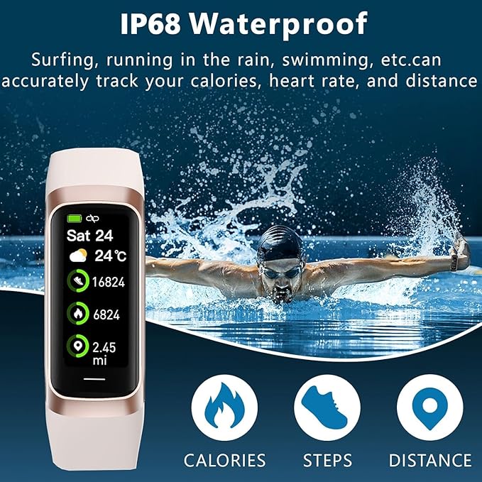 Fitness Tracker with Heart Rate/Blood Oxygen/Sleep Monitor, 20+ Sports Modes Smart Watches for Women/Men, Activity & Step Tracker Smart Watch for Android/iOS Phones