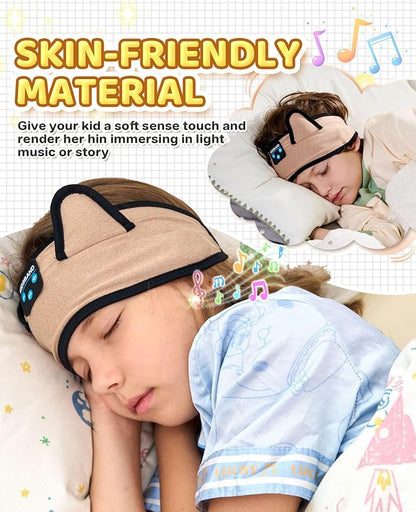 KIDSBAND Kids Headphones, Over On The Ear Toddler/Baby Headband Headphones - Volume Limited with Thin Speakers & Soft Headband No Pressure On Ears, for Learning/Plane/Travel/Tablet/Computer/Sleep