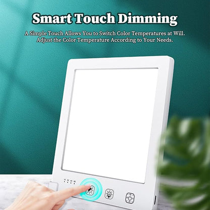 Natural Full-Spectrum Light, UV-Free LED, Adjustable Brightness, Wake Up Light & Daylight for Home Office Desk and Bedside