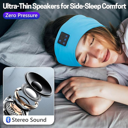 Aurya Sleep Headphones Sports Wireless Bluetooth Headband for Side Sleeper, Bluetooth 5.4, with Ultra-Thin HD Stereo Speaker, Sleeping Headphone for Women Men Running Yoga Workout