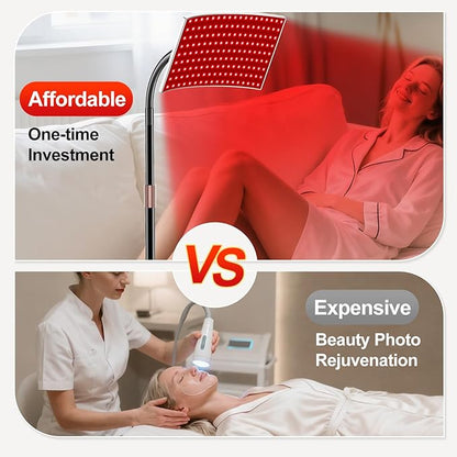 Red Light Therapy for Body Face, Infrared Light Therapy Lamp with Adjustable Stand, 660nm and 850nm Near Infrared LED Lights Panel, Red Infrared Lamp for Full Body, Gift for Men Women