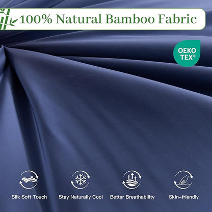 NEXHOME PRO 100% Viscose Derived from Bamboo Comforter Twin Size - Cooling & Moisture-Wicking Bedding - All Season Lightweight Design - Natural Organic Twin Duvet Insert