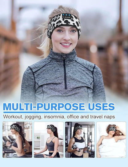 LC-dolida Sleep Headphones Bluetooth, Headband Headphones Earphones Wireless, Sleep Mask for Sleeping, Sports, Gifts, Workout, Jogging, Yoga,Insomnia, Air Travel, Meditation