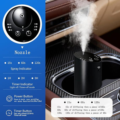 Smart AI Control Essential Oil Diffuser, Ultrasonic Aromatherapy Fragrant Oil Humidifier Vaporizer, Timer and Auto-Off Switch with Essential Oil (WiFi/Bluetooth Control)