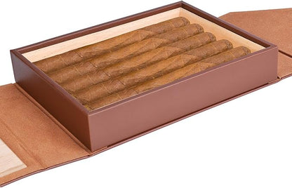 Cigar Case Travel - SEEJI Cigar Humidor Wood Cedar - Cigar Box Portable humidifier Hygrometer