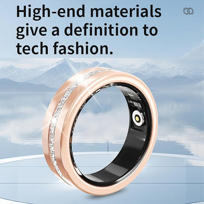 Smart Ring for Women Health Ring Fitness Tracker with Heart Rate Monitor Sleep Monitoring Pedometer Calorie for Android iOS