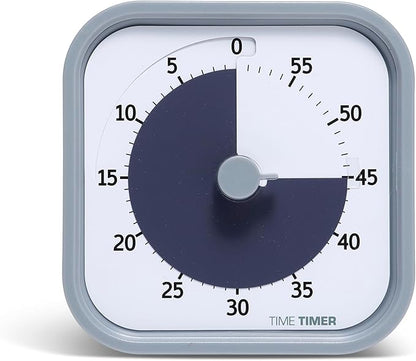 TIME TIMER Home MOD - 60 Minute Kids Visual Timer Home Edition - for Homeschool Supplies Study Tool, Timer for Kids Desk, Office Desk and Meetings with Silent Operation (Pale Shale)