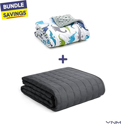YnM Duvet Cover for Weighted Blankets (Dinosaur, 41''x60'')