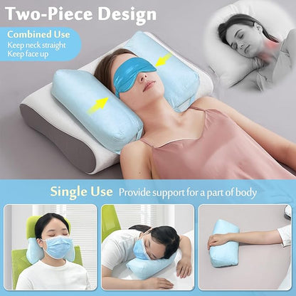 Back Sleeper Beauty Pillow for Anti Aging Wrinkle Prevention Face Up Head Positioning Back Sleep Training Pillow Head Stabilizer Facial Eye Surgery Pillow Supports for Sleeping Upright