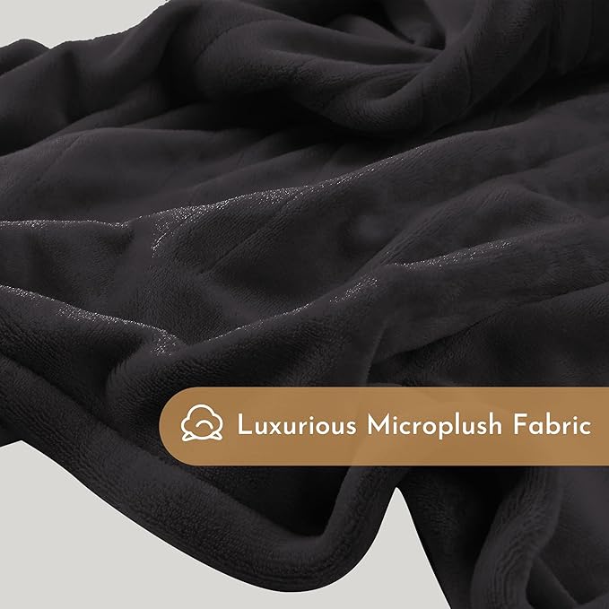 Electric Heated Blanket 62"x84" Twin Size Flannel Heated Blanket, Cozy & Warm for All Night, 5 Heat Settings & 10 Hours Auto Off, Machine Washable, Iron Grey